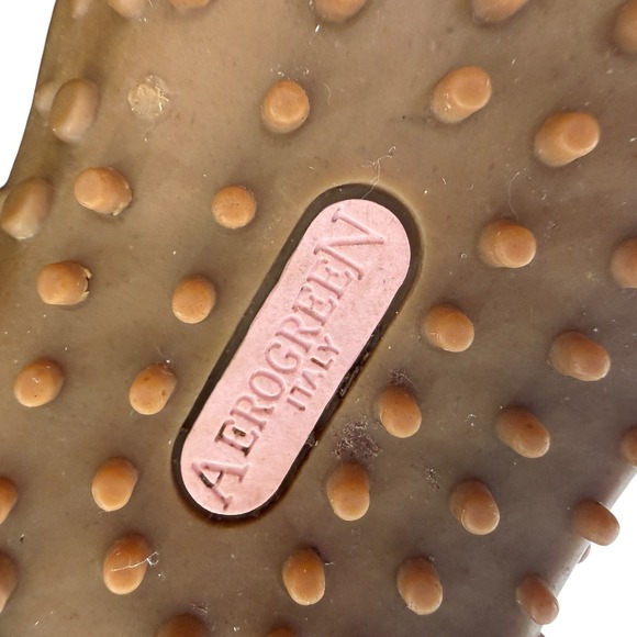 Aerogreen Italy Women Leather Spikeless Golf Shoes Size‎ 8 Gold Snakeskin Luxury - Picture 12 of 16